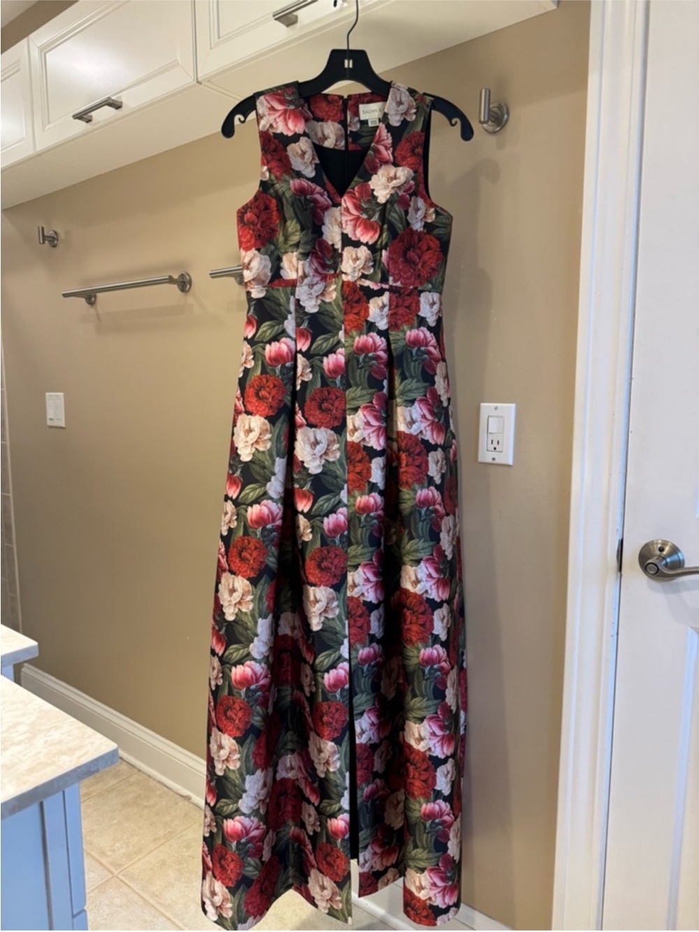 Sachin + Babi Brooklynne Gown in Peony Embers Print